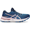 Women's Asics Gel-Nimbus 24, French Blue/Barely Rose, 10 D Wide