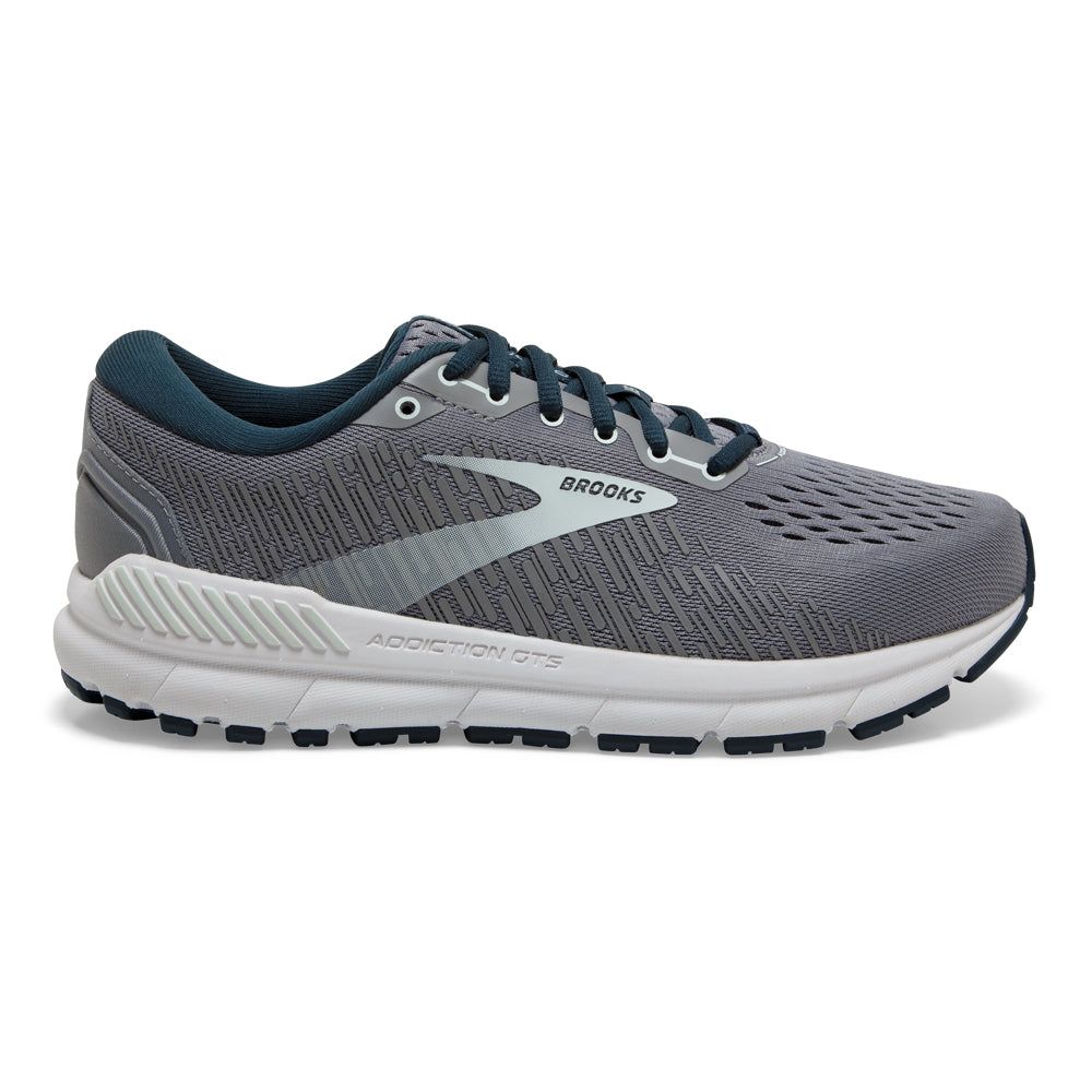 Women's Brooks Addiction GTS 15, Grey/Navy/Aqua, 6.5 2E Extra Wide