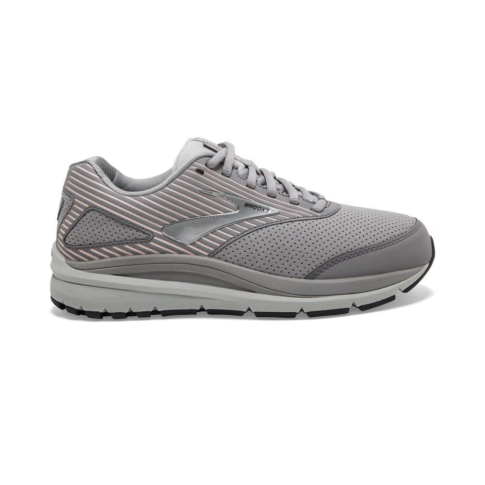 Women's Brooks Addiction Walker Suede, Alloy/Oyster/Peach, 8.5 B Medium