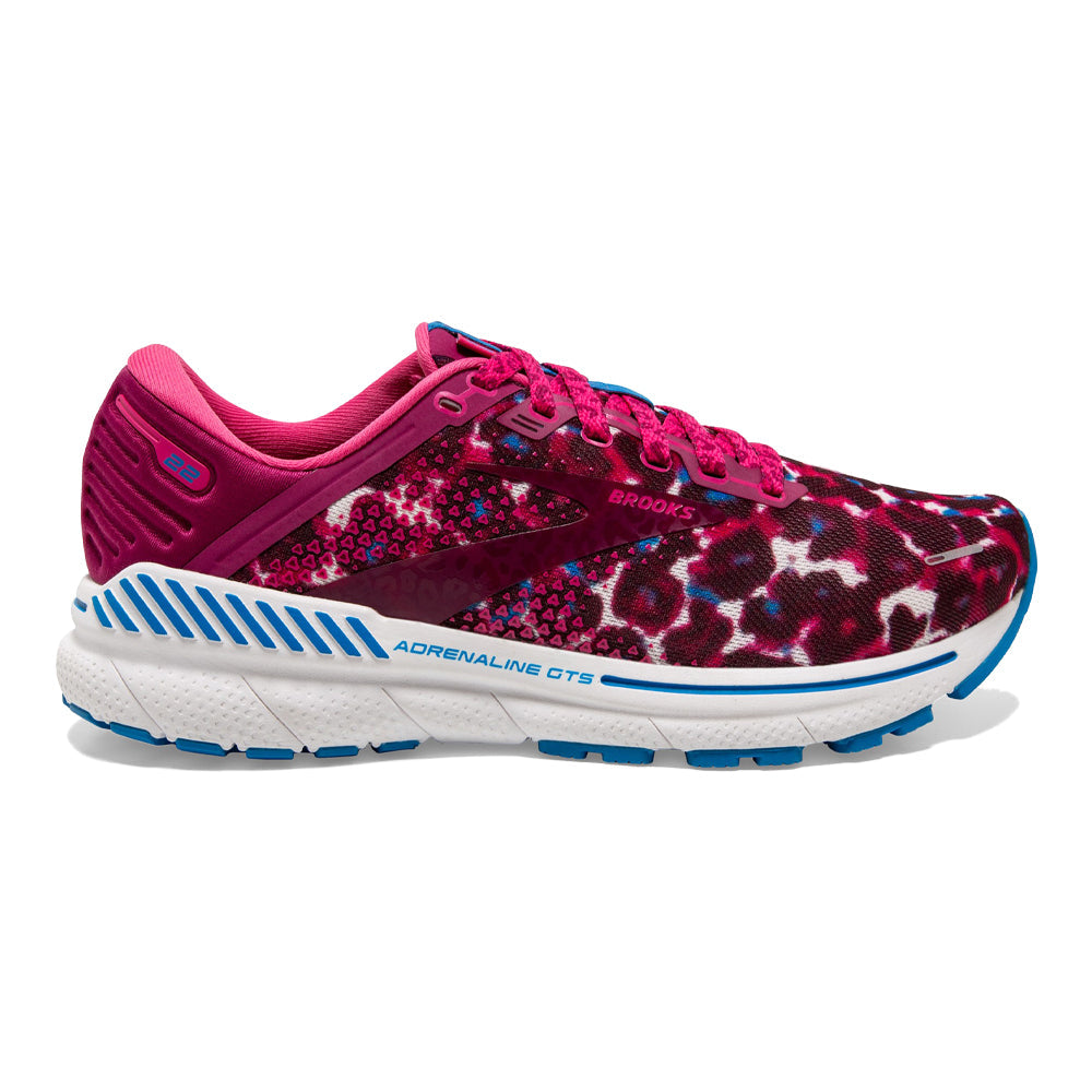 Women's Brooks Adrenaline GTS 22, Magenta/White/Raspberry, 9 B Medium
