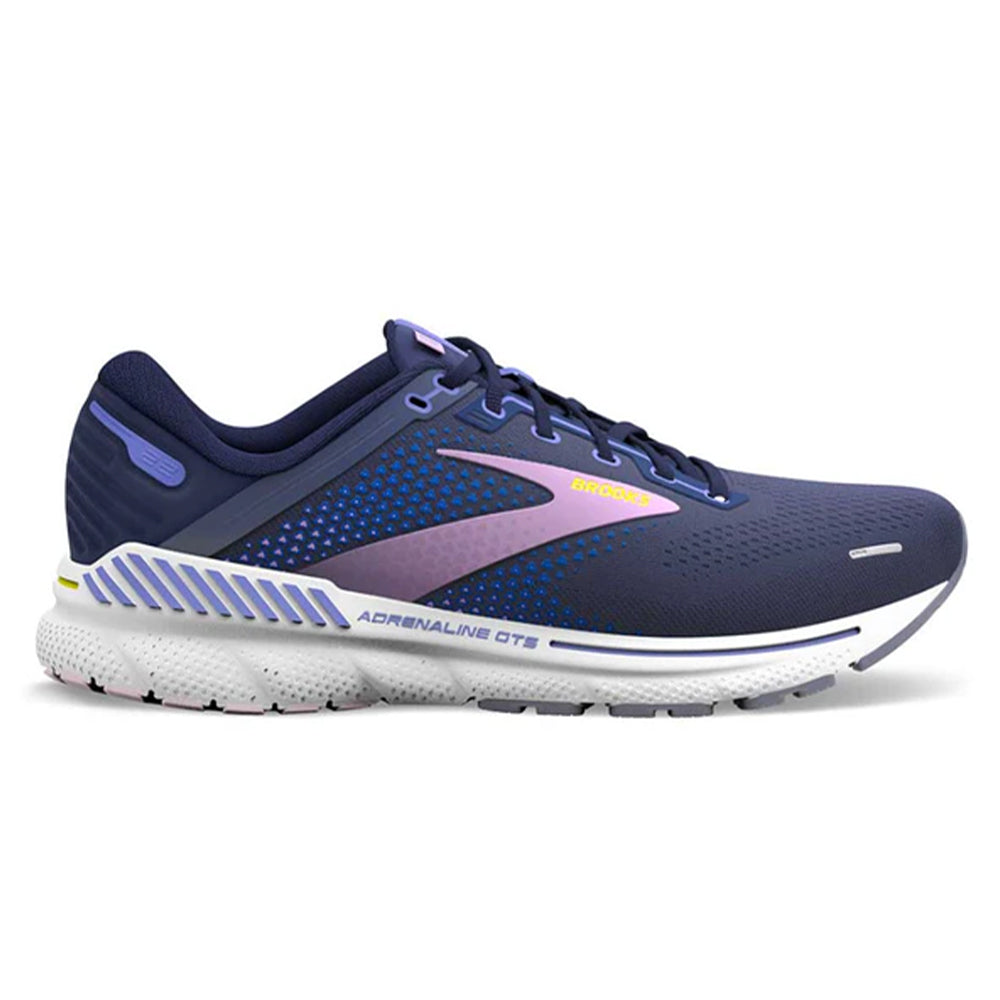 Women's Brooks Adrenaline GTS 22, Peacoat/Blue Iris/Rhapsody, 12 B Medium