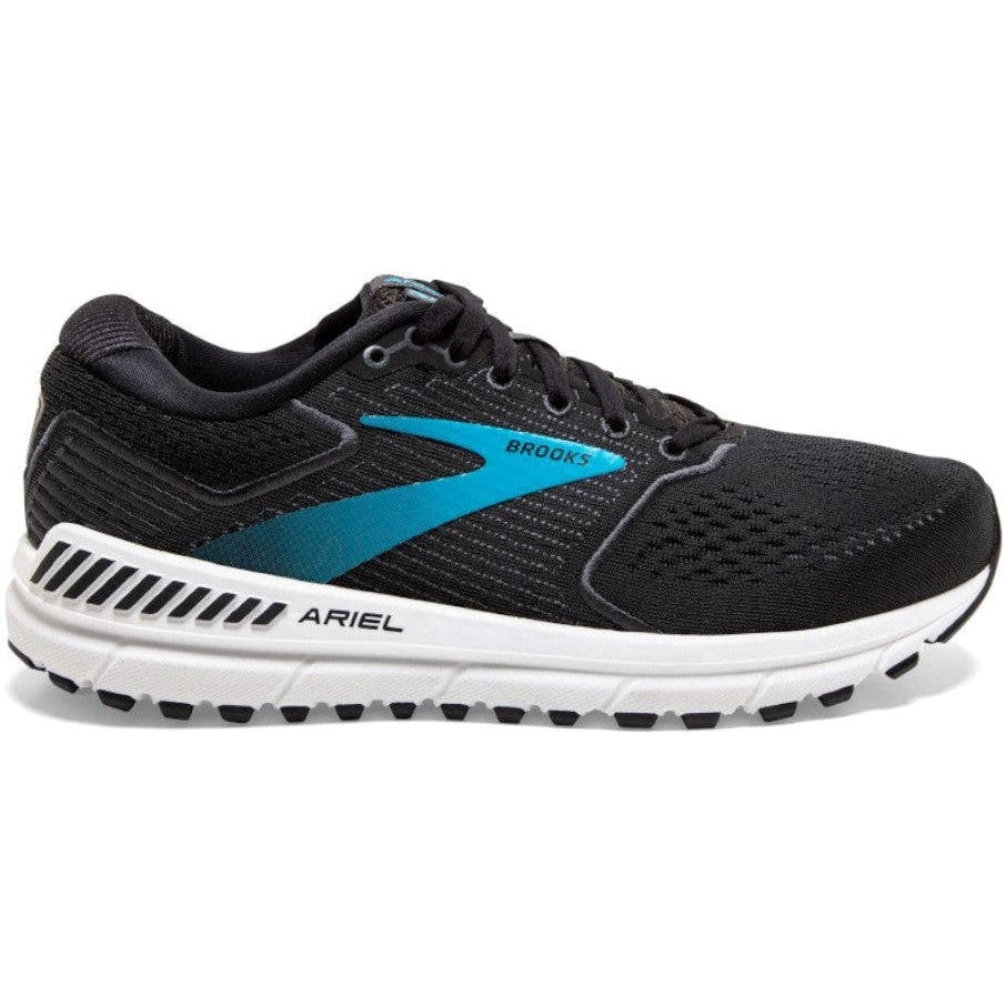 Women's Brooks Ariel '20, Black/Ebony/Blue, 6.5 D Wide