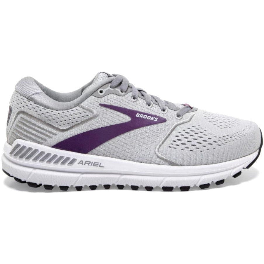 Women's Brooks Ariel '20, Oyster/Alloy/Grape, 11.5 B Medium