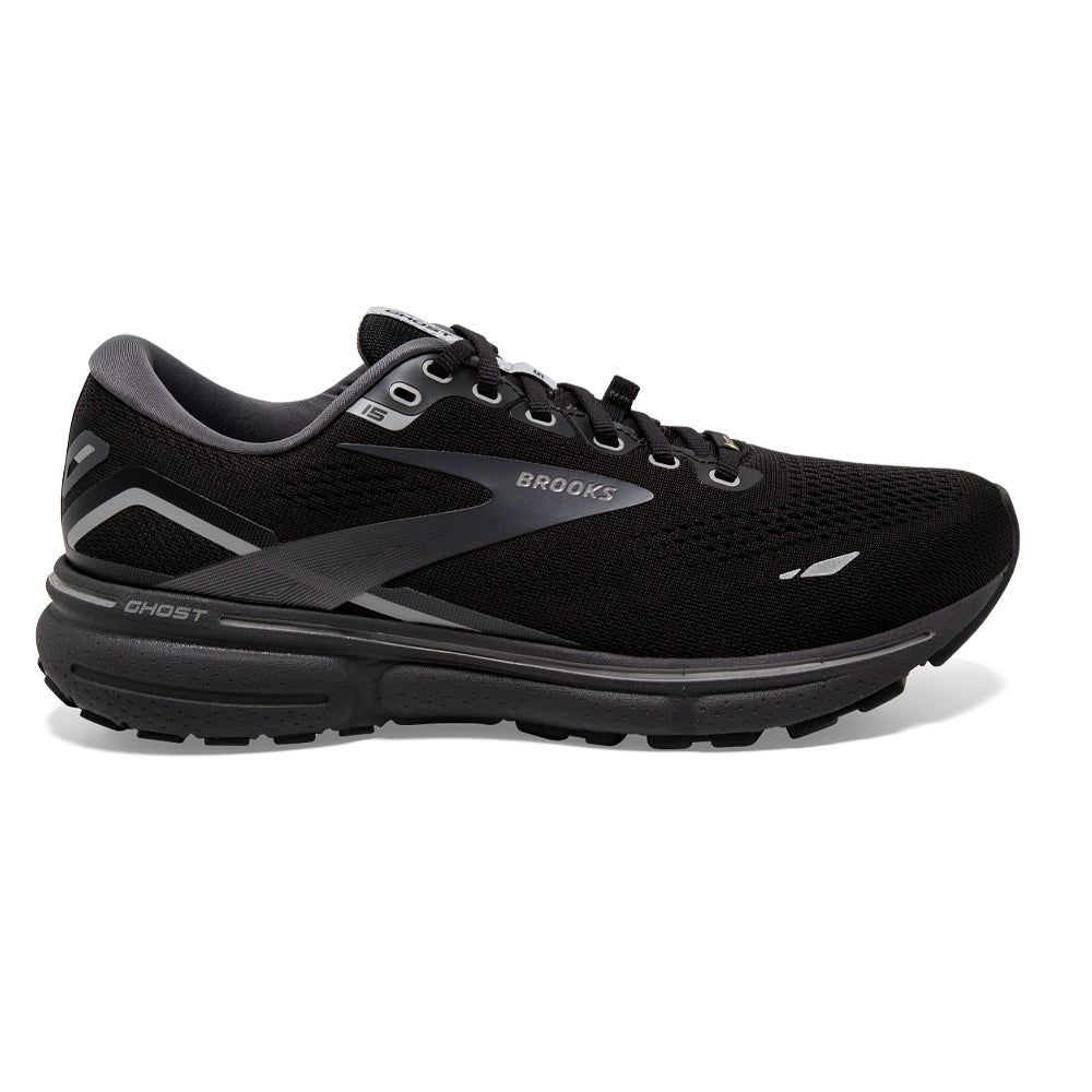 Women's Brooks Ghost 15 GTX, Black/Blackened Pearl/Alloy, 11.5 B Medium