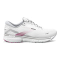 Women's Brooks Ghost 15, White/Oyster/Viola, 12 B Medium