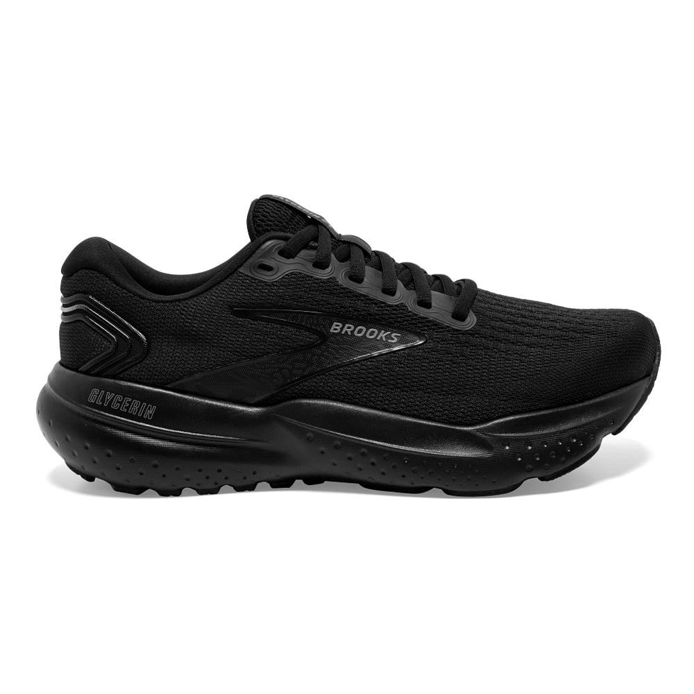 Women's Brooks Glycerin 21, Black/Black/Ebony, 8.5 B Medium