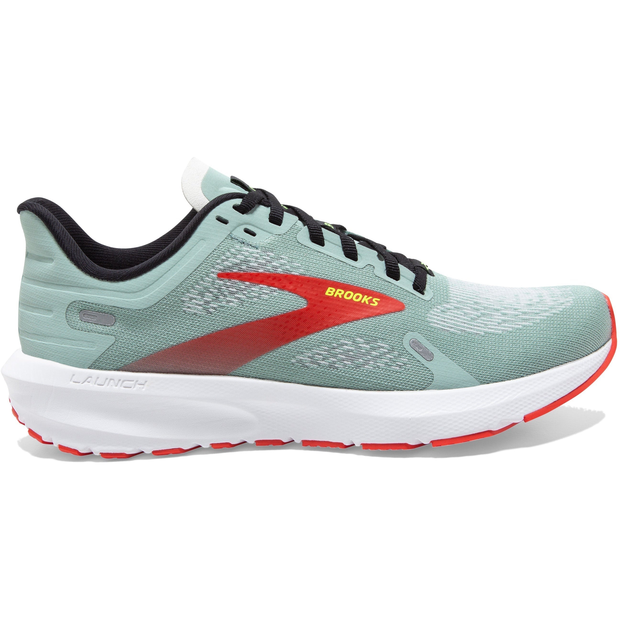 Women's Brooks Launch 9, Blue Surf/Black/Cherry Tomato, 10 B Medium