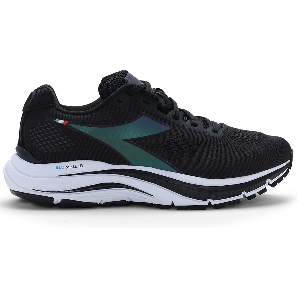 Women's Diadora Mythos Blushield 7 Vortice Hip, Black/White, 7 B Medium
