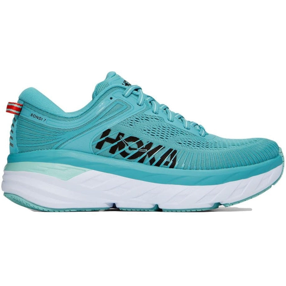 Women's Hoka One One Bondi 7, Aquarelle/Eggshell Blue, 10.5 B Medium