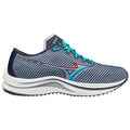Women's Mizuno Wave Rebellion, India Ink/Scuba Blue, 7.5 B Medium