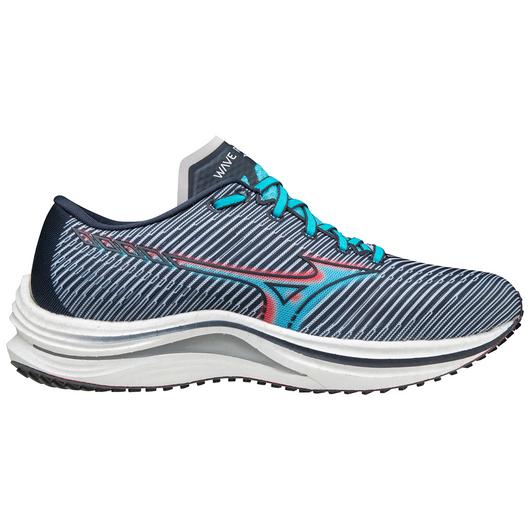 Women's Mizuno Wave Rebellion, India Ink/Scuba Blue, 9 B Medium