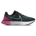 Women's Nike React Infinity Run Flyknit 3, Black/Dynamic Turquoise-Pink Prime, 8.5 B Medium