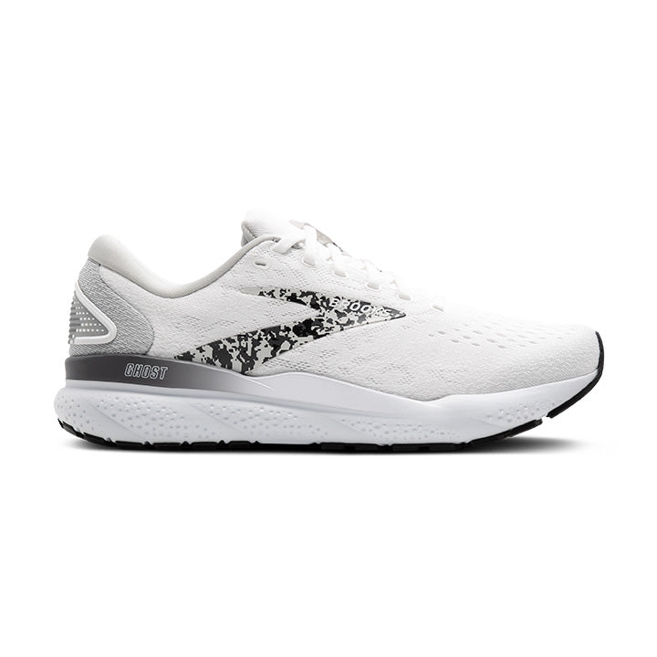 Women's Brooks Ghost 16, White/Oyster/Lava, 7.5 B Medium