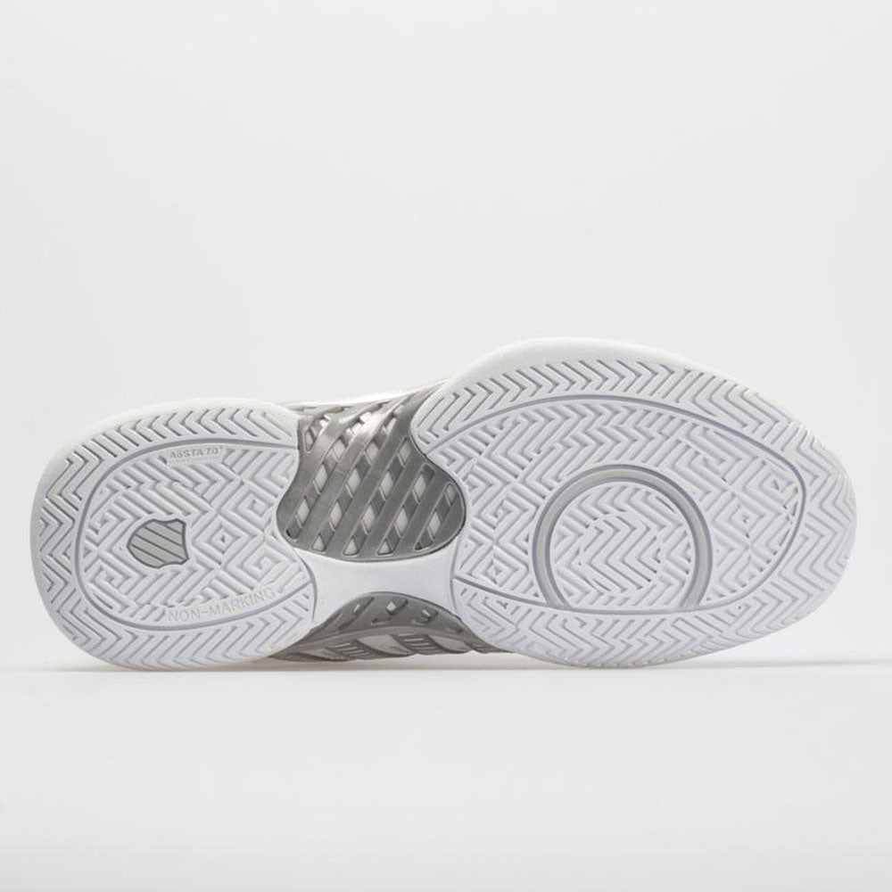 K-Swiss Hypercourt Express Leather Women's  White/Silver/Glacier Gray