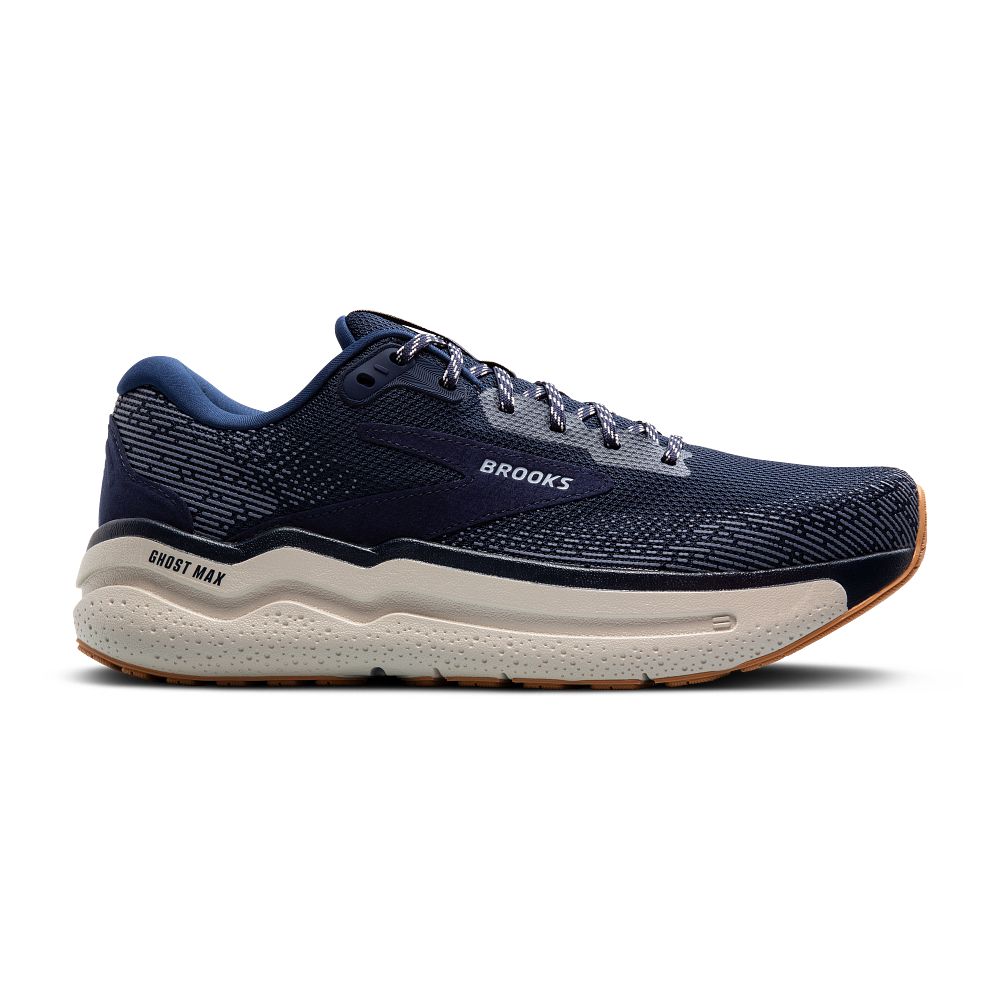 Men's Brooks Ghost Max 2, Peacoat/Stone/Biscuit, 12 D Medium
