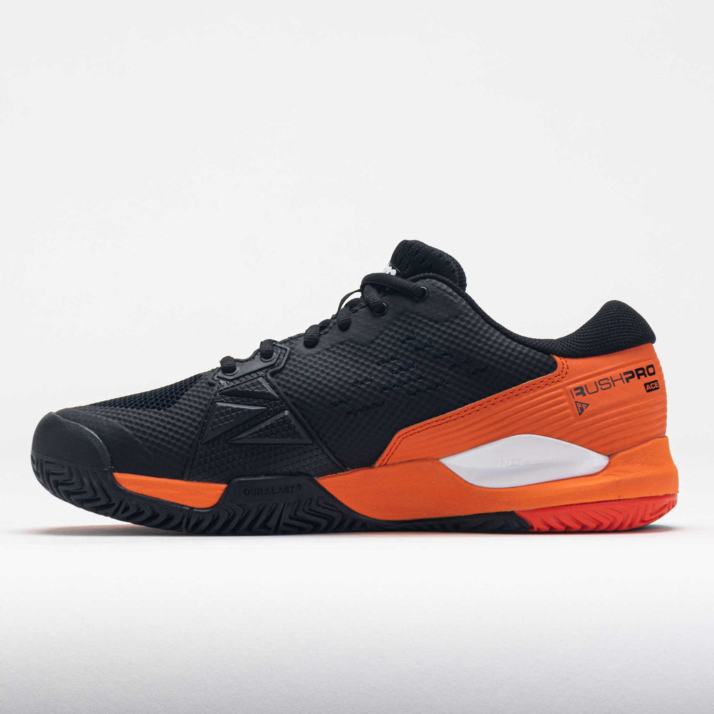 Wilson Rush Pro Ace Men's  Black/Vermillion Orange/White